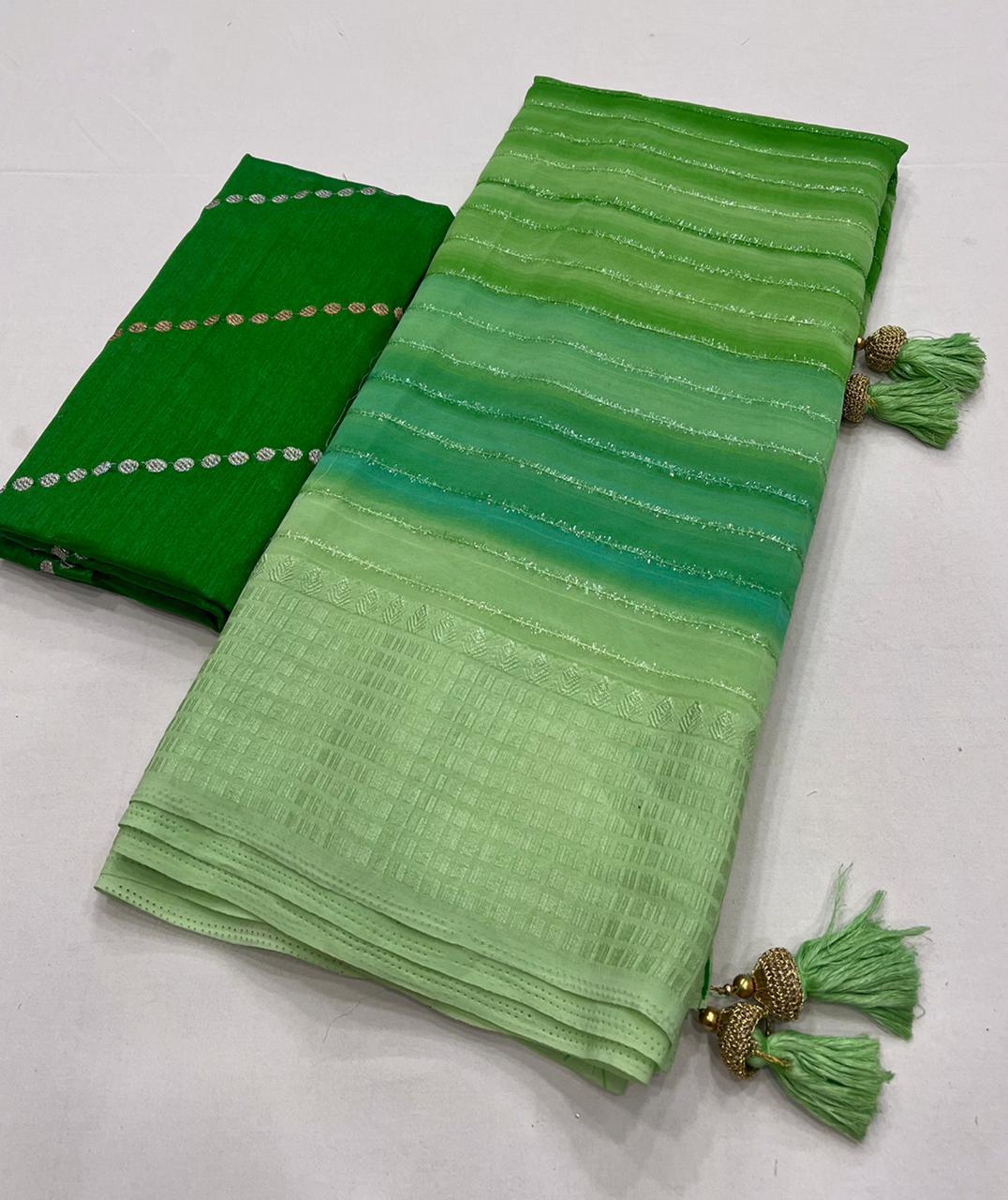 Kashvi Ananya Printed Georgette Fancy Ethnic Wear Saree Collection